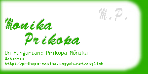monika prikopa business card