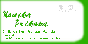 monika prikopa business card